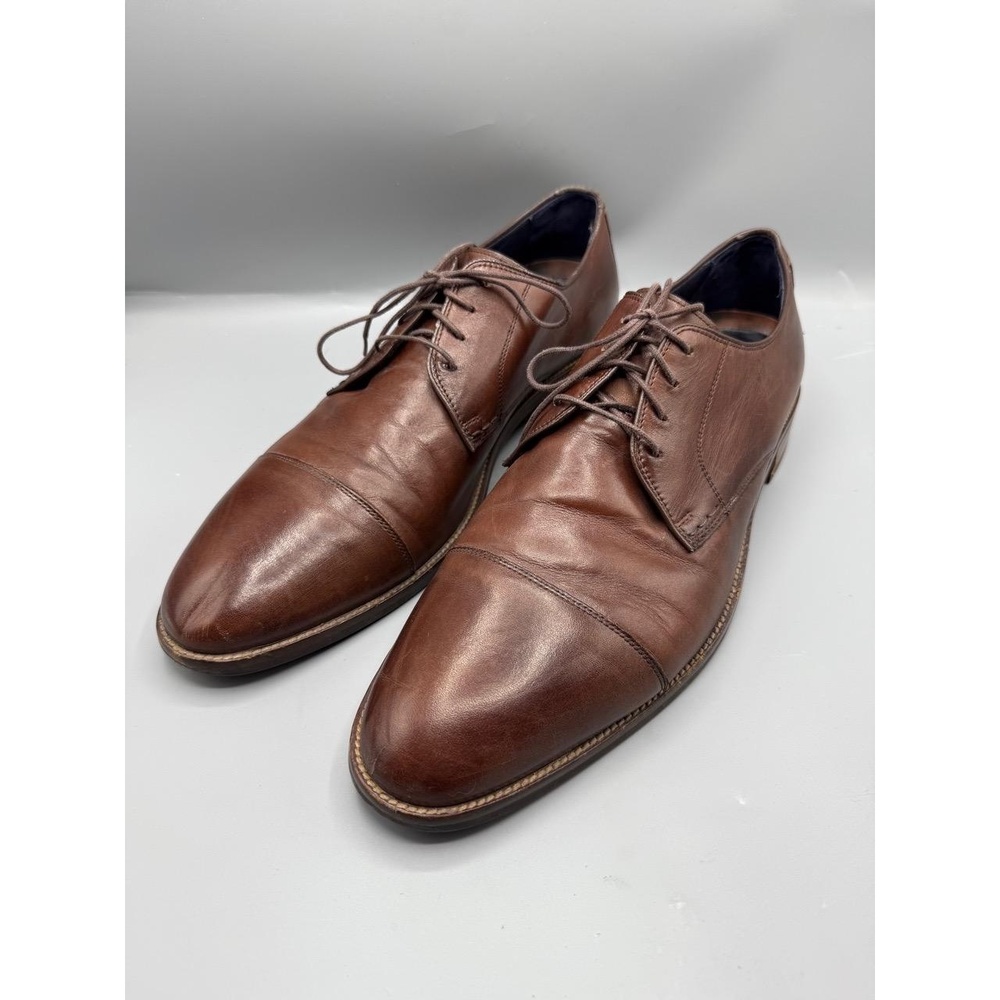 Cole Haan Dress Shoes GRAND.OS Size 13 M Brown Cap Toe Oxford Formal Lace-Up